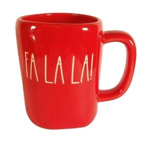 Rae Dunn Artesian Collection By Magenta Fa La La Mug Christmas Red NEW
